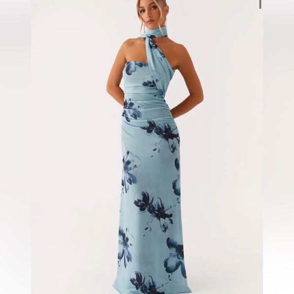 Peppermayo Exclusive - Songbird Maxi Dress - Blue Black Floral - Picture 1 of 5